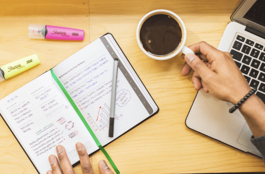 kaffeetasse von oben