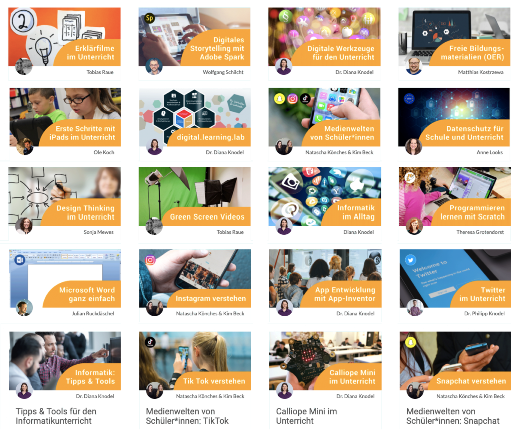 Übersicht Fortbildungen für Lehrer