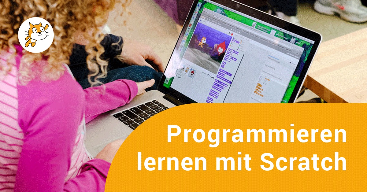 Schülerin programmiert mit Scratch ein Spiel