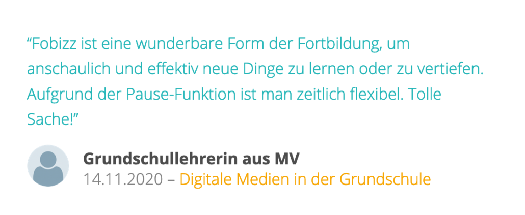 Foto einer Rezension zu fobizz