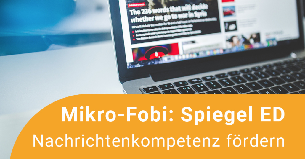 Online-Fortbildung-MikroFobi-Nachrichtenkompetenz Abbildung eines Laptops mit Nachrichtenmeldungen