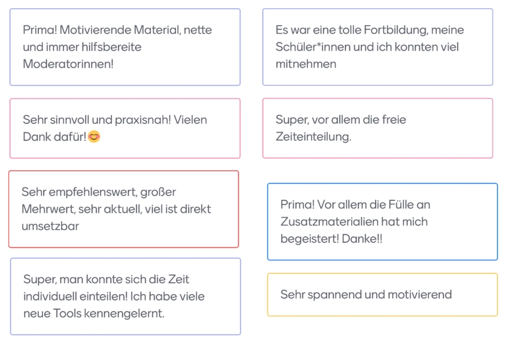 Zitate_Medienbildung Abschlussfeedback Zusatzqualifikation Medienbildung
