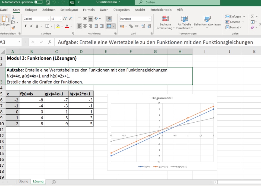 Excel2 Aufgabe in Excel
