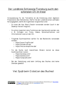 Mein Heimatort digital dargestellt Auf dem Bild ist eine Vorschau des Arbeitsblatts zu sehen.