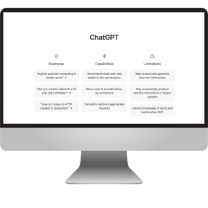 Screenshot des ChatGPT auf einem iMac