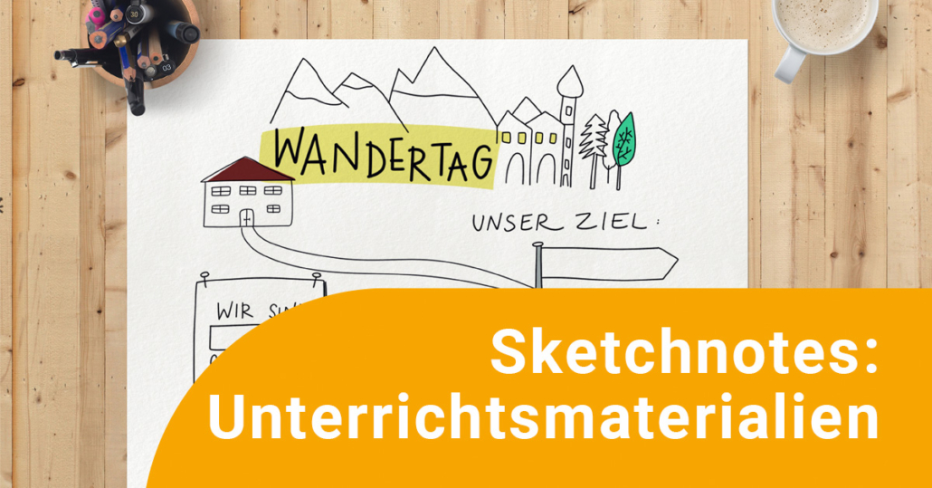 Mit_Balken_Teaserbild_Sketchnotes Teaserbild Online-Fortbildung Sketchnotes