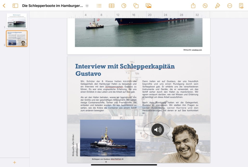 Interviewbild Pages Pages iPad Interviewbild. 2