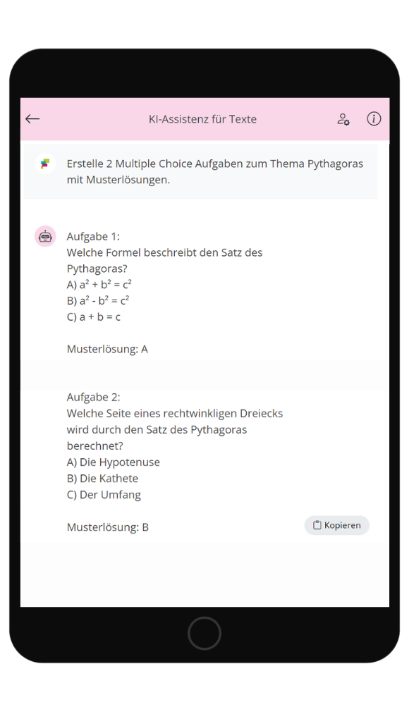 KI Assistenz Texte Musteraufgabe KI Assistenz Texte Musteraufgabe