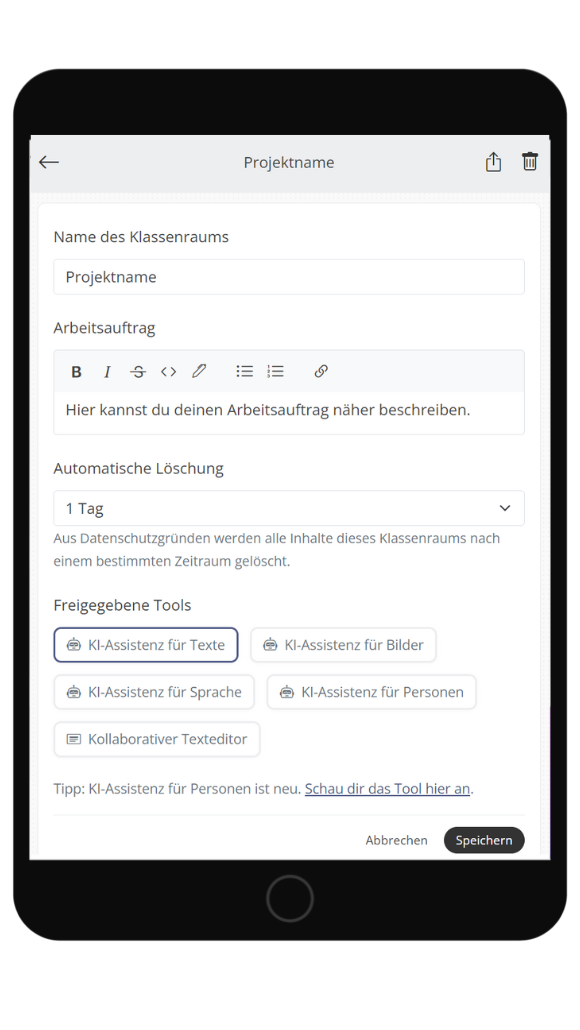 fobizz KI Klassenraum