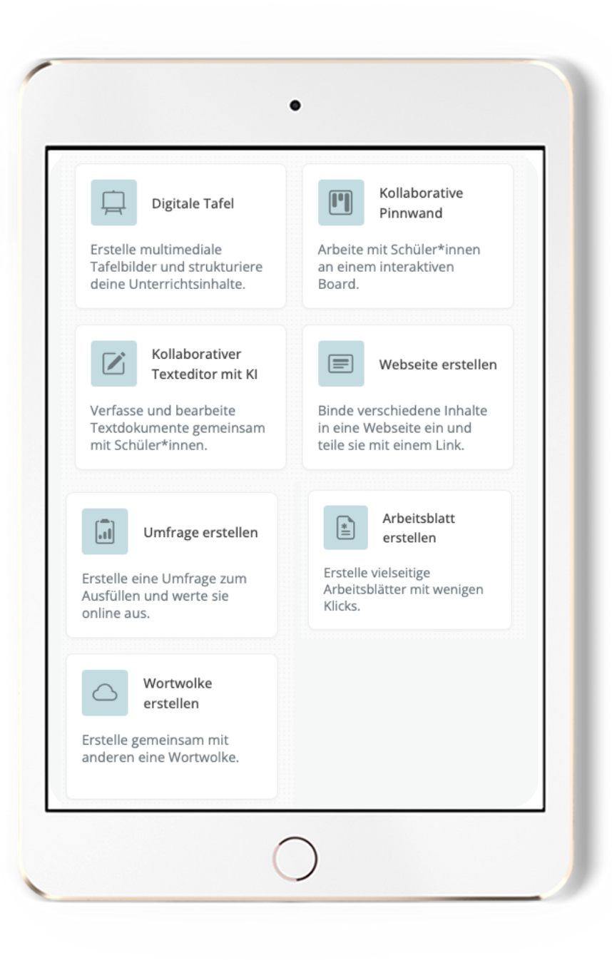 Bild der Tools, um Materialien zu erstellen